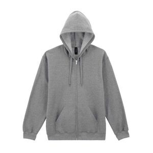 Gildan Unisex Adult Fleece Midweight Full Zip Hoodie / Sport Grey